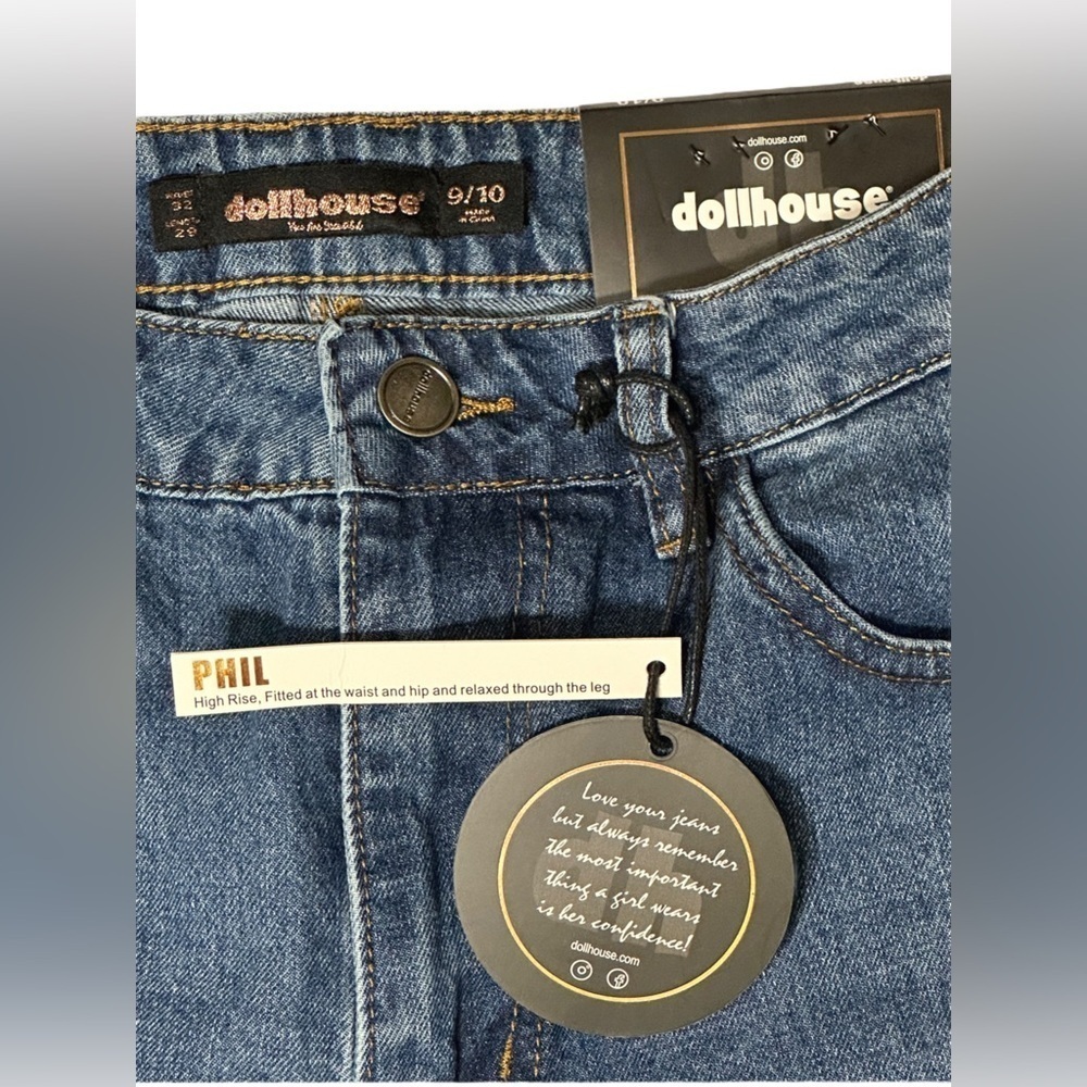 DOLLHOUSE Ripped Knee High-Rise Dad Jeans - Picture 4 of 4
